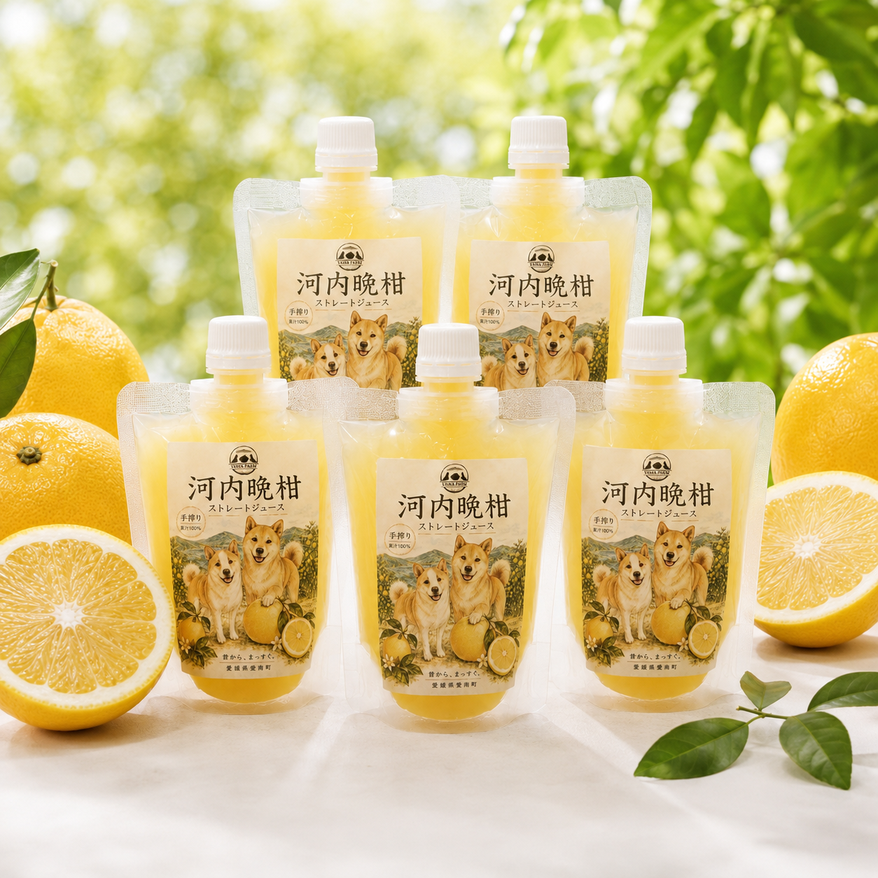 手絞り河内晩柑ストレートジュース 200ml×5本