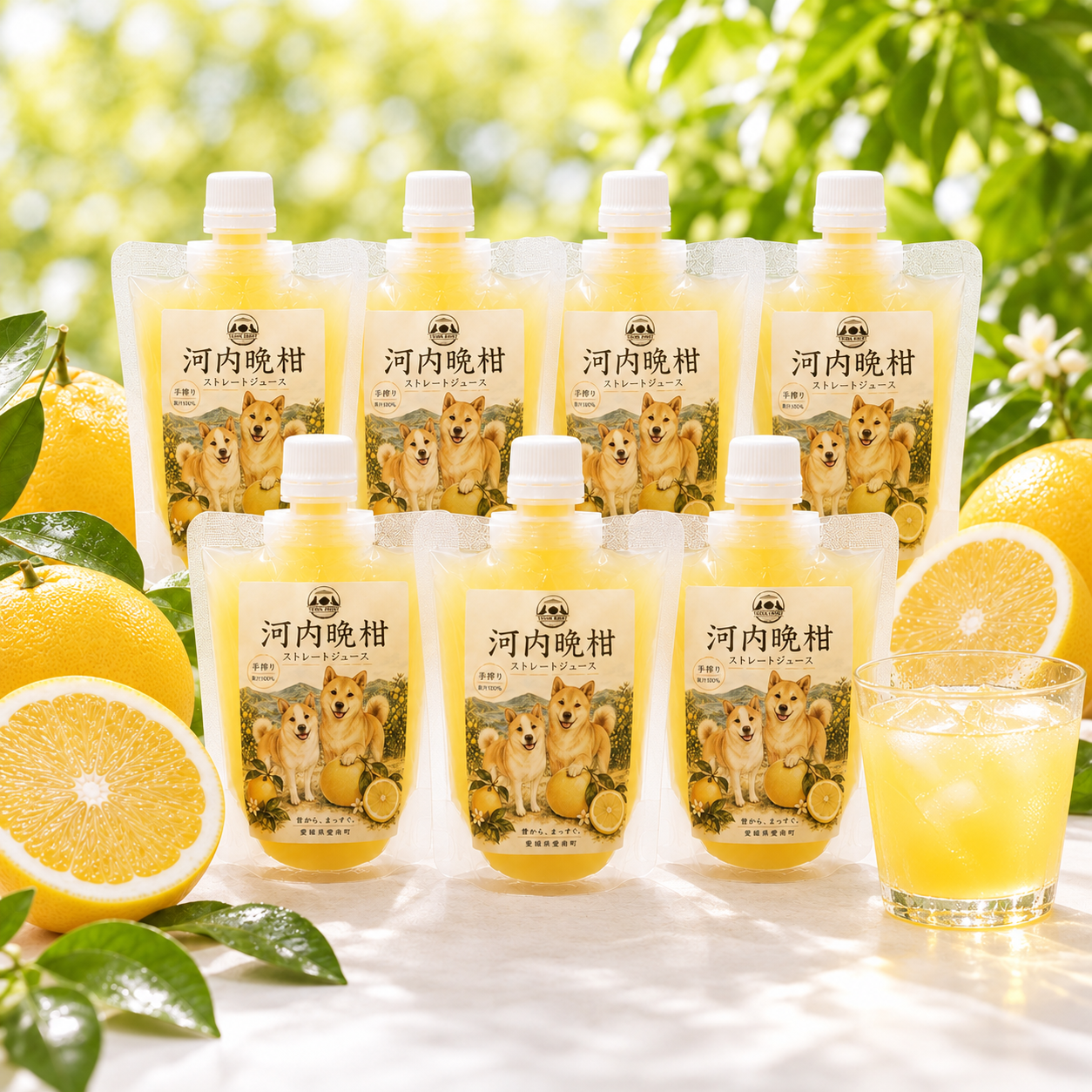 手絞り河内晩柑ストレートジュース200ml 7本セット